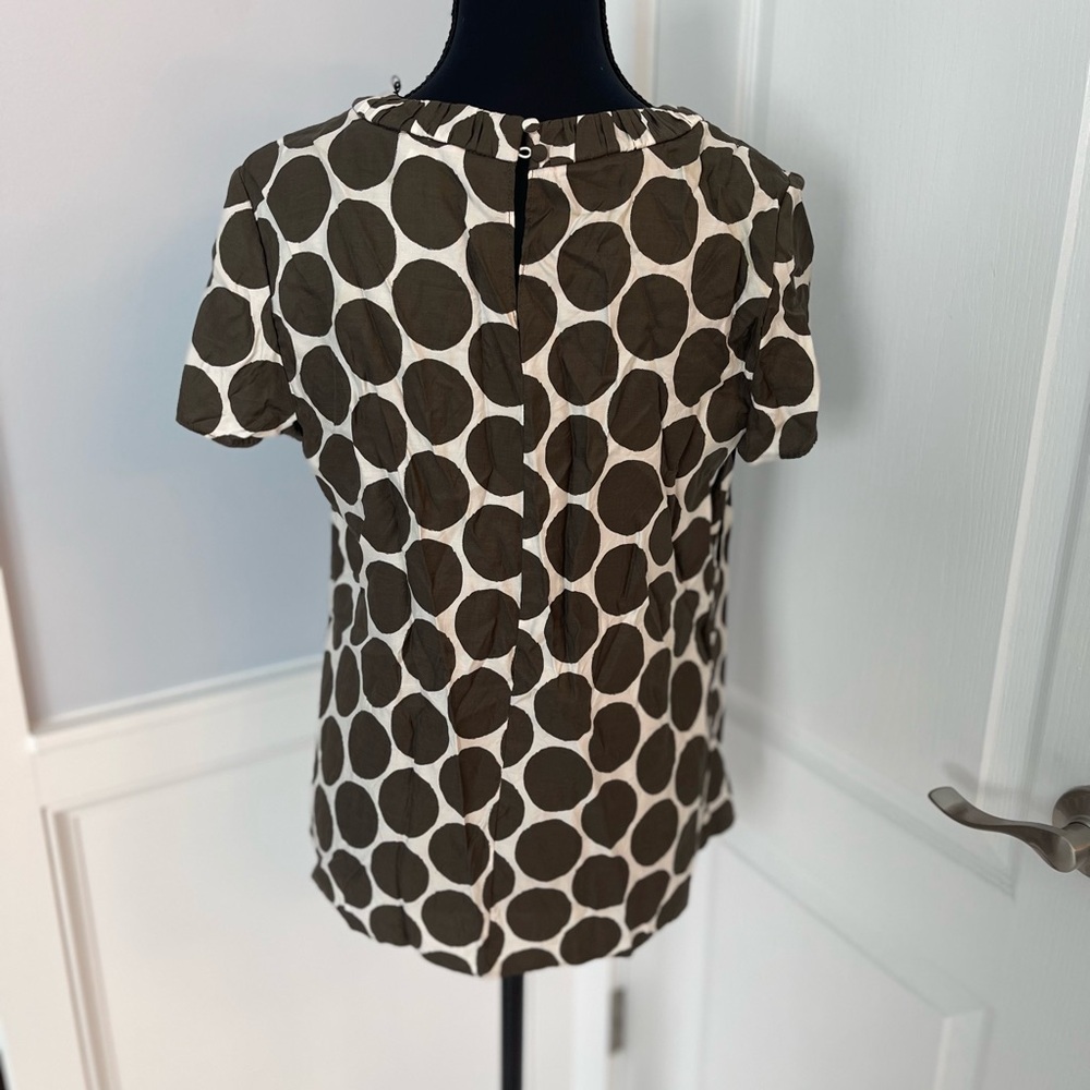 Boden Olive Green and Cream  Blouse - Picture 3 of 6